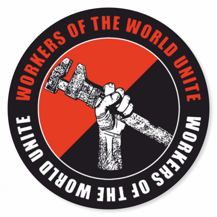 WORKERS OF THE WORLD UNITE PVC STICKER