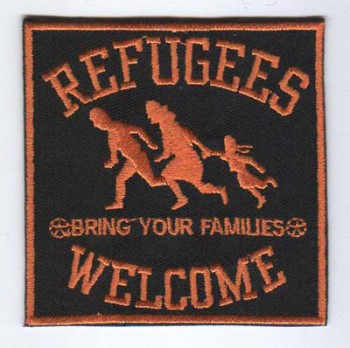 REFUGEES WELCOME ORANGE PATCH