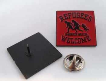 REFUGEES WELCOME RED PIN