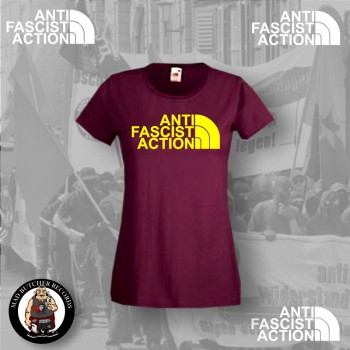 ANTI FASCIST ACTION GIRLIE RED