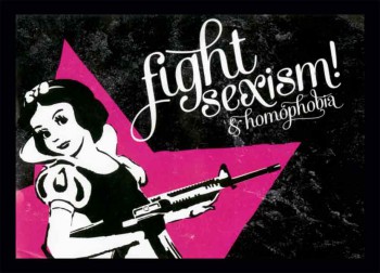 FIGHT SEXISM & HOMOPHOBIA STICKER (10 STÜCK)