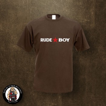 RUDE BOY REDSTAR T-SHIRT XXL / brown