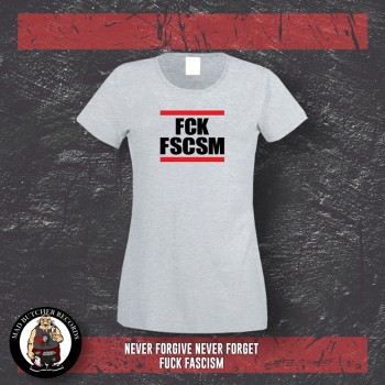 FUCK FASCISM GIRLIE XL / grey