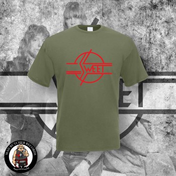 THE SWEET LOGO T-SHIRT M / OLIVE / RED