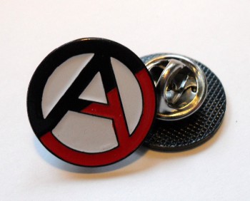 RED/BLACK ANARCHY PIN