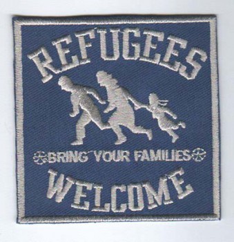 REFUGEES WELCOME WHITE PATCH