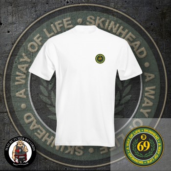 SKINHEAD A WAY OF LIFE LOGO SMALL T-SHIRT S / White