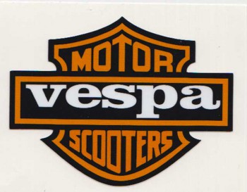 VESPA MOTOR SCOOTER PVC AUFKLEBER