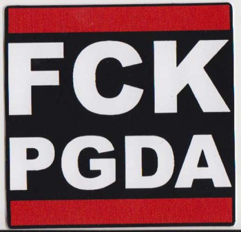 FCK PGDA (FUCK PEGIDA) PVC AUFKLEBER