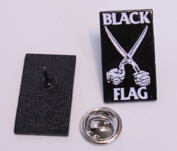 BLACK FLAG SCISSORS PIN