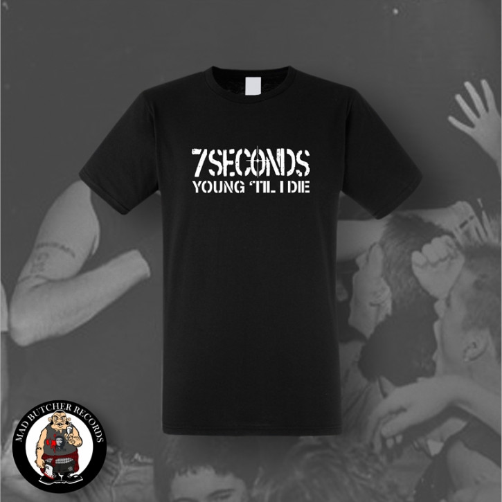 7 SECONDS YOUNG TIL I DIE T-SHIRT Black / XL