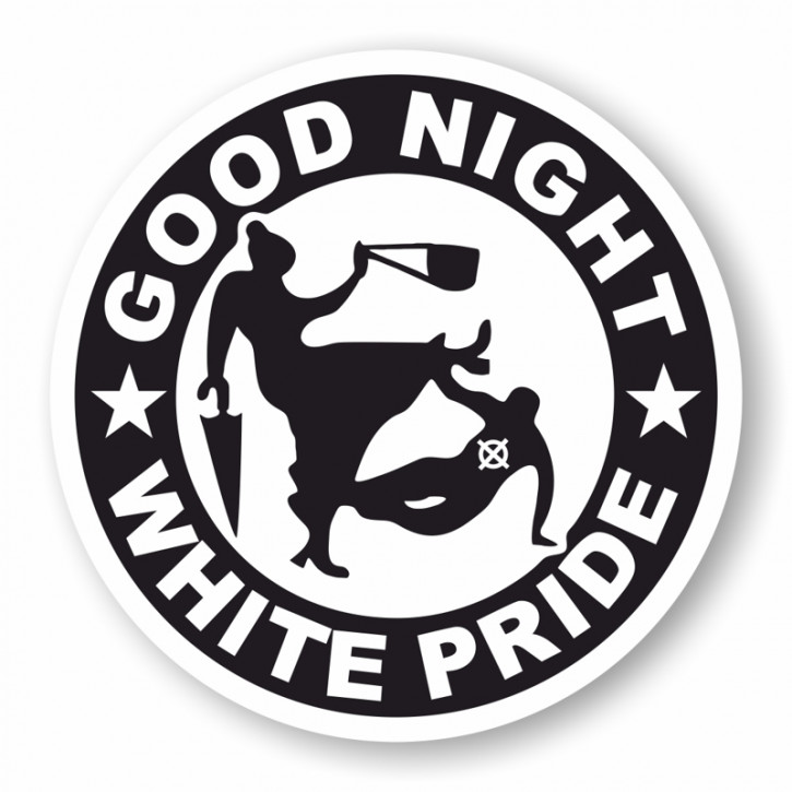 GOOD NIGHT WHITE PRIDE OMA PVC AUFKLEBER