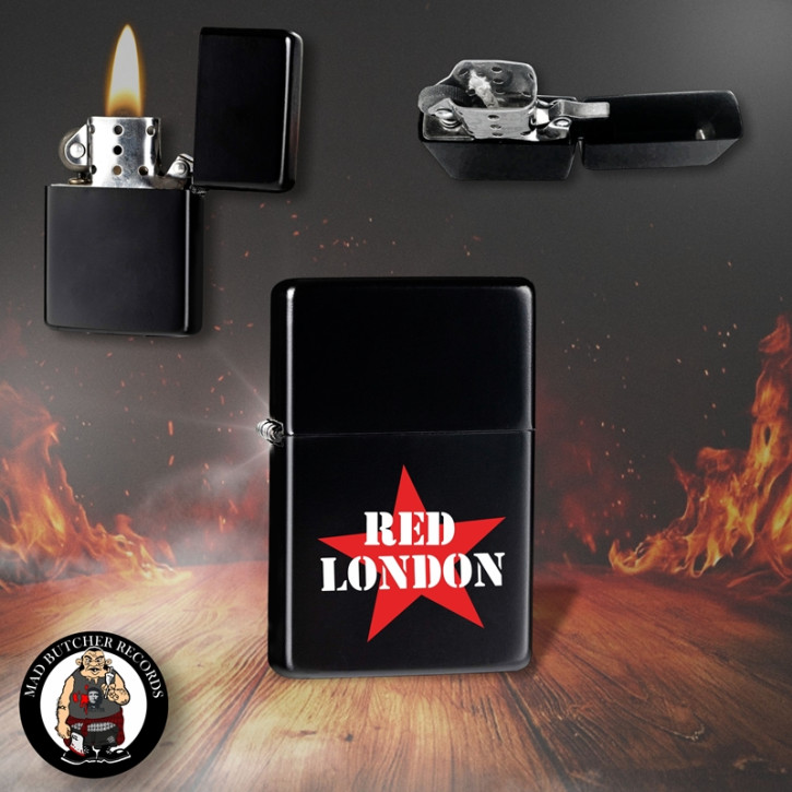 RED LONDON STORM LIGHTER