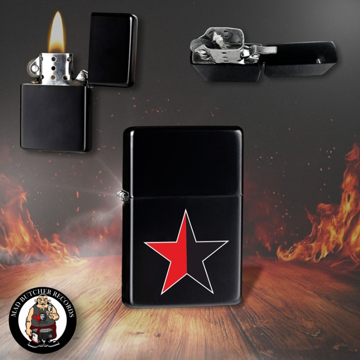 RED/BLACK STAR STORM LIGHTER