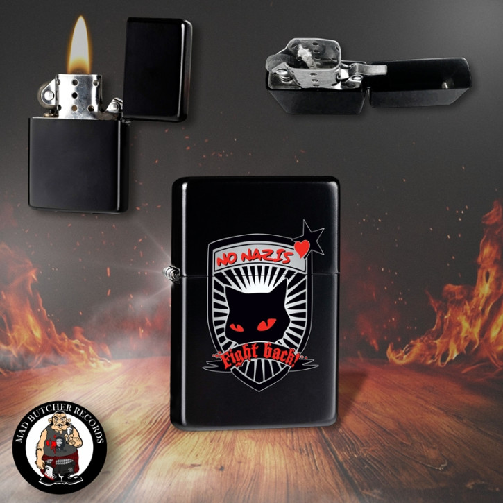 NO NAZIS FIGHT BACK STORM LIGHTER