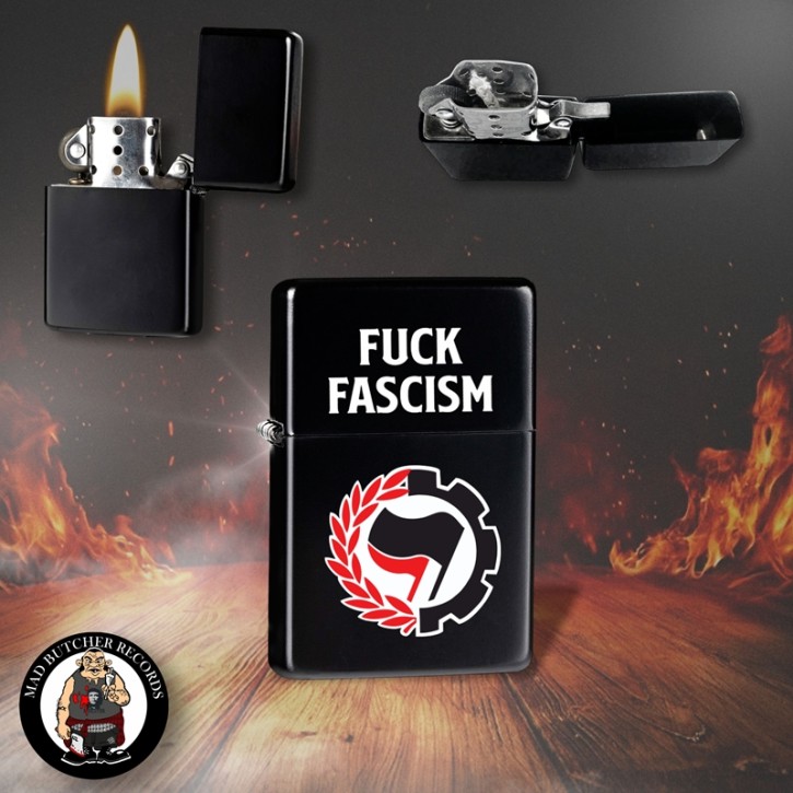 FUCK FASCISM STORM LIGHTER