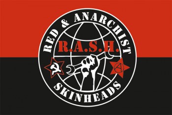 RASH (RED & ANARCHIST SKINHEADS) FLAG