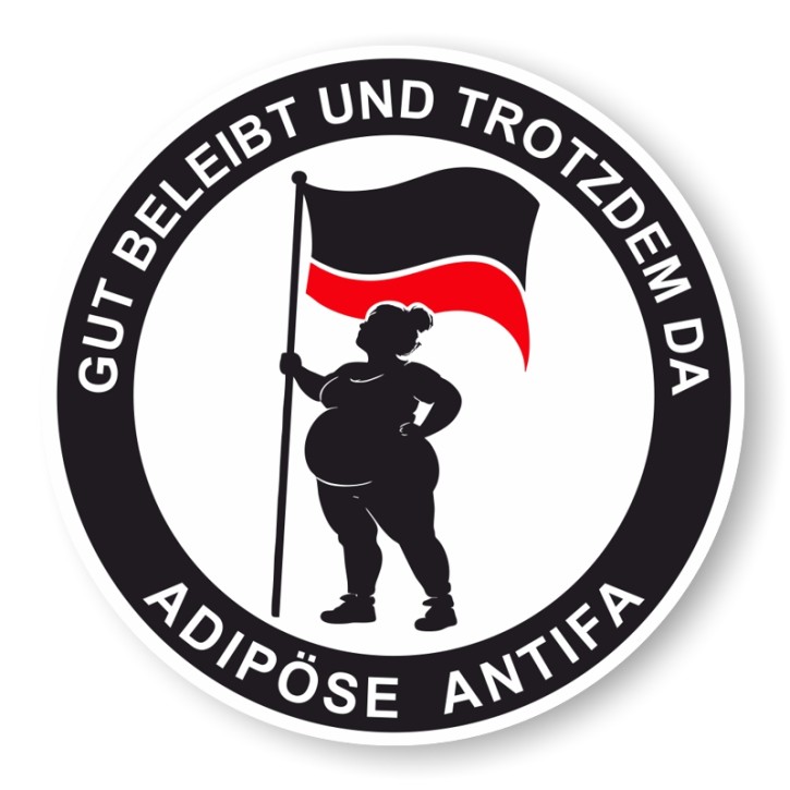 ADIPÖSE ANTIFA (F) PVC AUFKLEBER