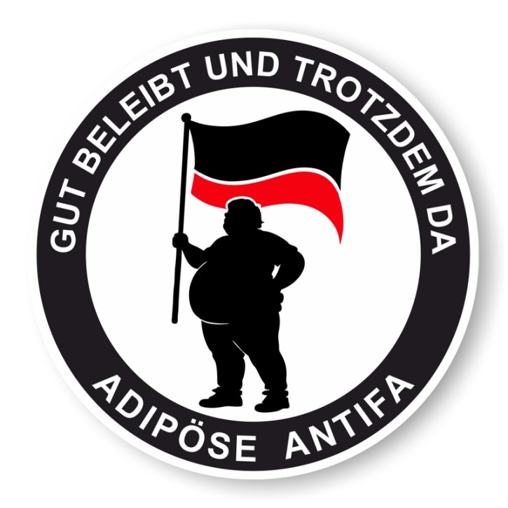 ADIPÖSE ANTIFA (M) PVC AUFKLEBER