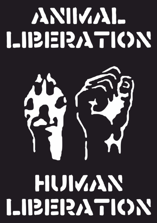 ANIMAL LIBERATION HUMAN LIBERATION AUFKLEBER (10 Stück)