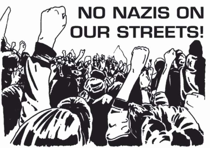 NO NAZIS ON OUR STREETS STICKER (10 units)