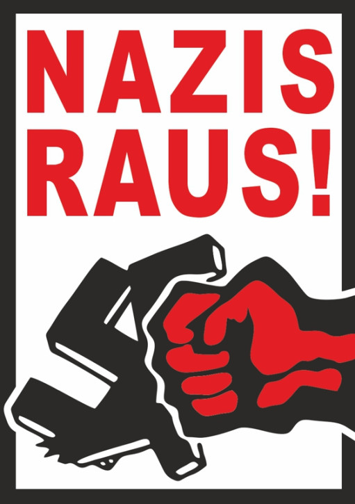 NAZIS RAUS AUFKLEBER (10 Stück)