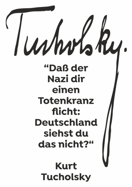 TUCHOLSKY TOTENKRANZ AUFKLEBER (10 Stück)