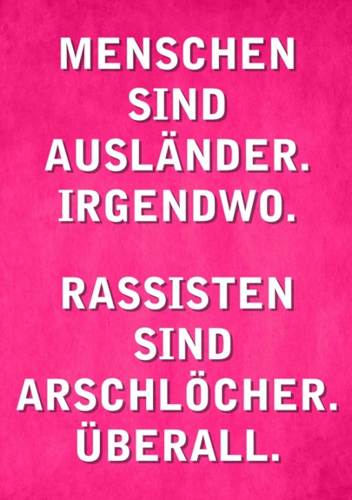 MENSCHEN SIND AUSLÄNDER AUFKLEBER (10 Stück)