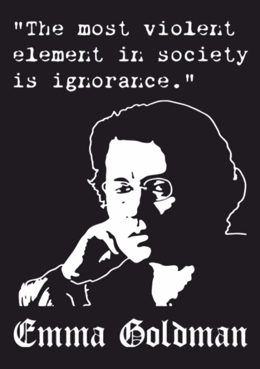 THE MOST VIOLENT ELEMENT (EMMA GOLDMANN) AUFKLEBER (10 Stück)