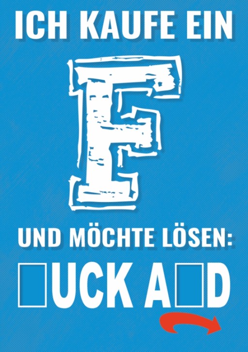 ICH KAUFE EIN F AUFKLEBER (10 Stück)