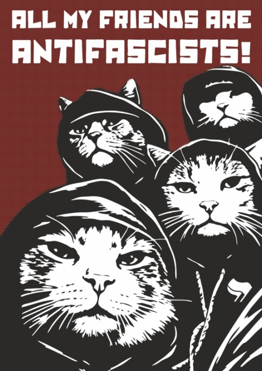 ALL MY FRIENDS ARE ANTIFASCISTS AUFKLEBER (10 Stück)