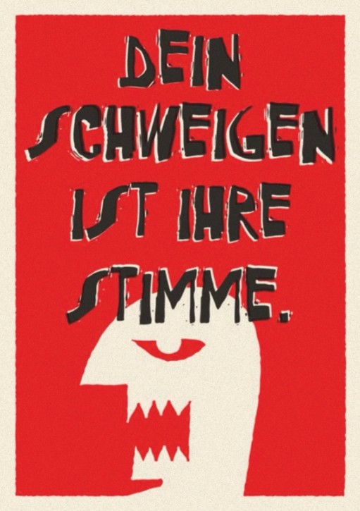 DEIN SCHWEIGEN IST IHRE STIMME STICKER (10 units)
