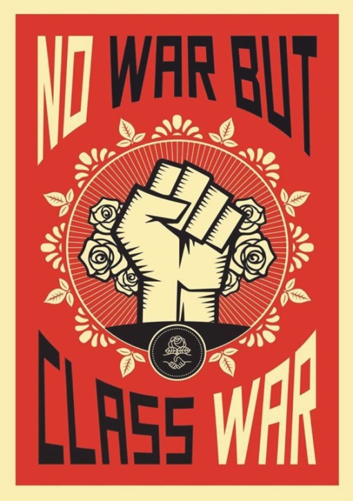 NO WAR BUT CLASS WAR STICKER (10 units)