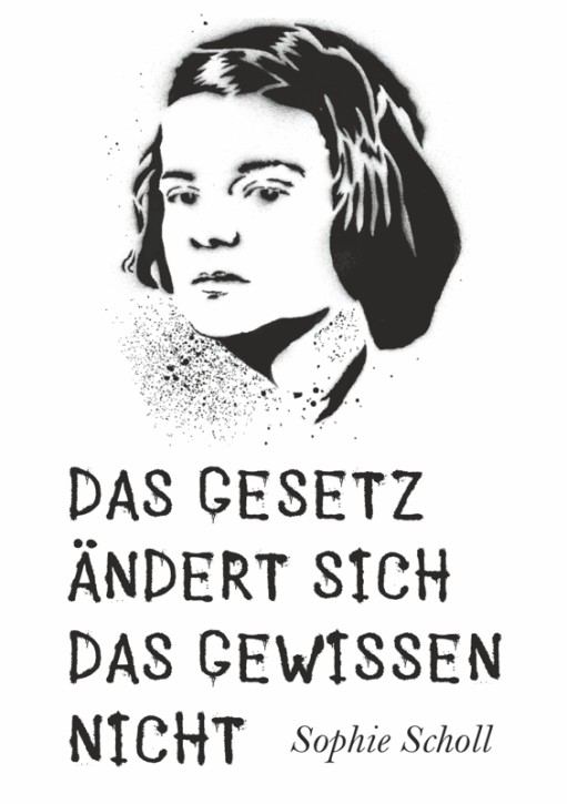DAS GESETZ ÄNDERT SICH (Sophie Scholl) STICKER (10 units)