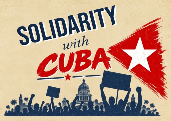 SOLIDARITY WITH CUBA AUFKLEBER (10 Stück)