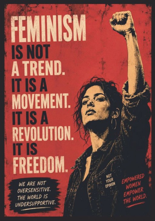 FEMINISM IS NOT A TREND STICKER (10 units)