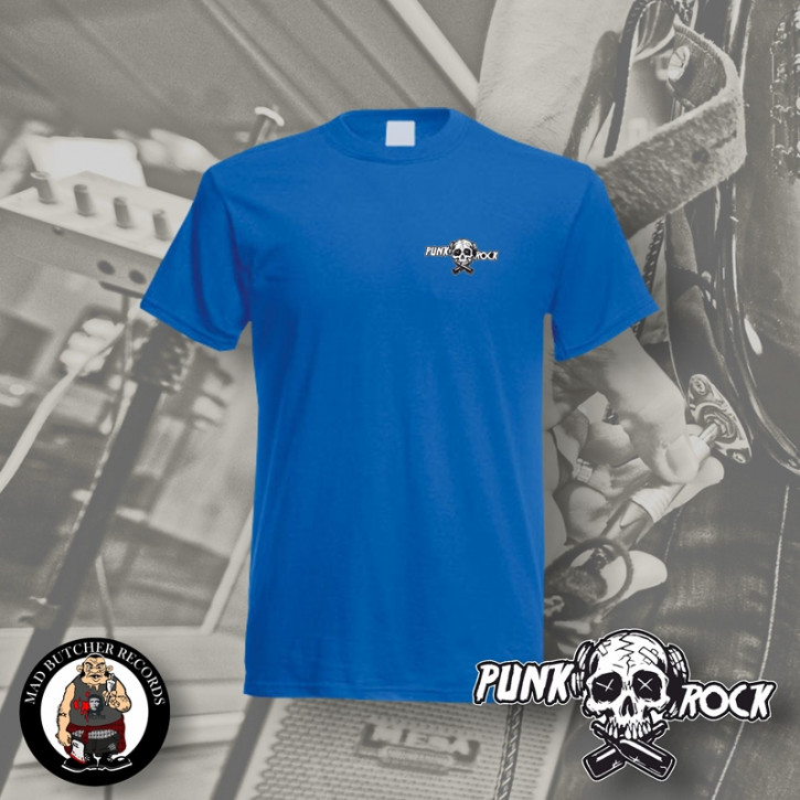 PUNKROCK SKULL T-SHIRT XL / KÖNIGSBLAU