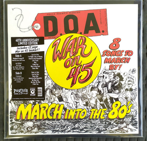 DOA - War On 45 - 40th Anniversary Reissue LP