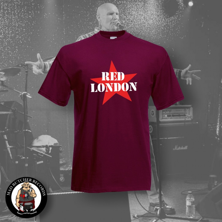 RED LONDON T-SHIRT XXL / BORDEAUX ROT