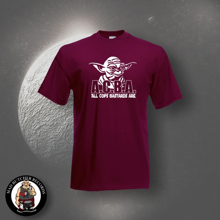 ALL COPS BASTARDS ARE (ACAB) T-SHIRT XL / BORDEAUX RED