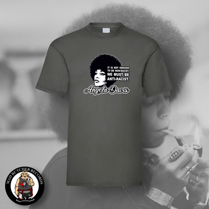 ANGELA DAVIS IS IT NOT ENOUGH T-SHIRT S / DUNKELGRAU