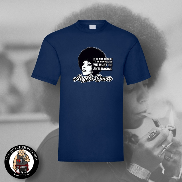 ANGELA DAVIS IS IT NOT ENOUGH T-SHIRT XXL / navy