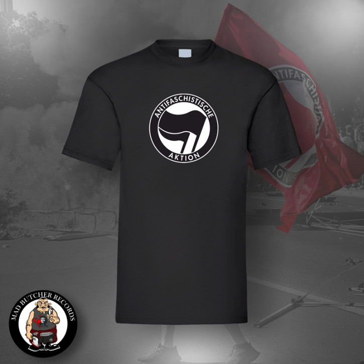 ANTIFASCHISTISCHE AKTION SCHWARZ/SCHWARZ T-SHIRT SCHWARZ / S