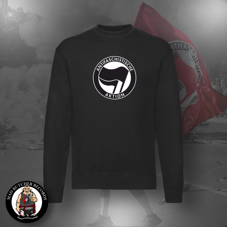 ANTIFASCHISTISCHE AKTION SWEATSHIRT 3XL / SCHWARZ/SCHWARZ