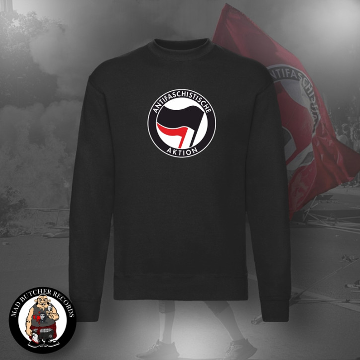 ANTIFASCHISTISCHE AKTION SWEATSHIRT S / SCHWARZ/ROT