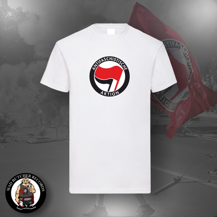 ANTIFASCHISTISCHE AKTION ROT/SCHWARZ T-SHIRT XL / White