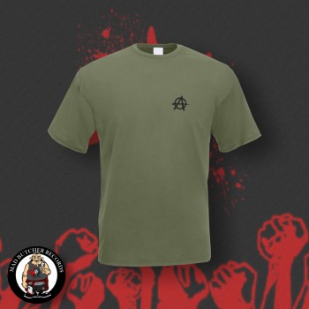 ANARCHY LOGO SMALL T-SHIRT S / OLIVE
