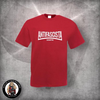 ANTIFA SIEMPRE OLD SCHOOL T-SHIRT M / ROT