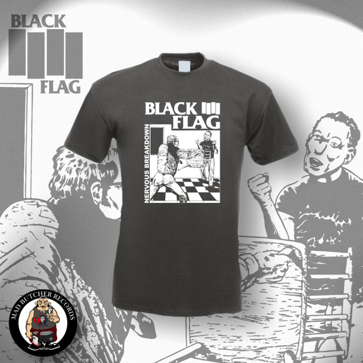 BLACK FLAG NERVOUS BREAKDOWN T-SHIRT BLACK L / DARK GREY