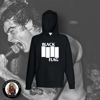 BLACK FLAG LOGO FLEX HOOD Black / L